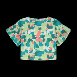 Blusa in popeline stampato bambina