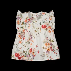 Blusa in tela stampata con fiori liberty da bambina