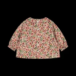 Blusa in velluto di cotone stampato da bambina