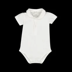 Body in jersey stretch bianco per neonata