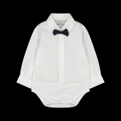 Camicia a body in popeline stretch da bambino