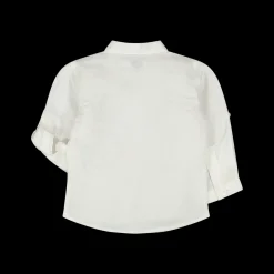 Camicia bambino in misto lino bianca