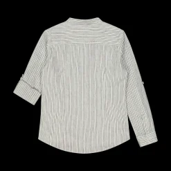 Camicia con collo alla coreana rigata da bambino