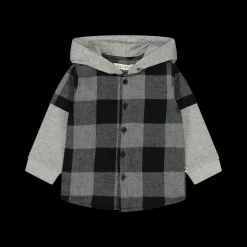 Camicia in flanella e jersey neonato
