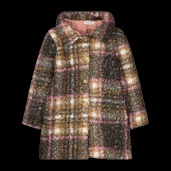 Cappotto in ricciolino quadri bambina