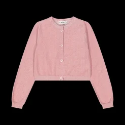Cardigan da bambina in cotone con lurex
