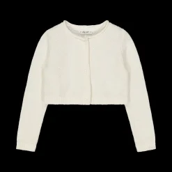 Cardigan da bambina in cotone con paillettes