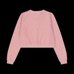 Cardigan da bambina in cotone con lurex