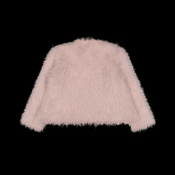Cardigan tricot effetto pelliccia da bambina
