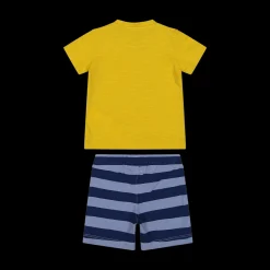 Completino da bambino con pantaloncino rigato