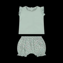 Completino maglia e coulotte in cotone biologico bambina