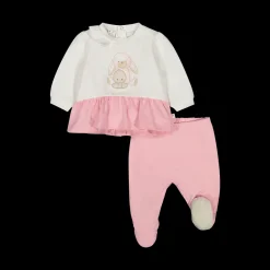 Completo 2 pezzi con coniglietto per neonata