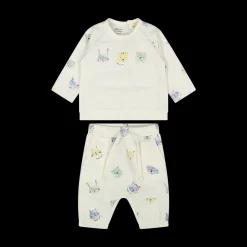 Completo 2 pezzi in felpa biologica stampata da bambino