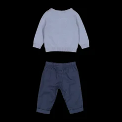Completo 2 pezzi maglia in tricot + pantalone lungo per neonato