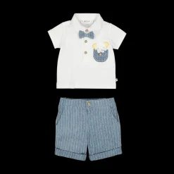 Completo 2 pezzi polo + pantalone corto per neonato