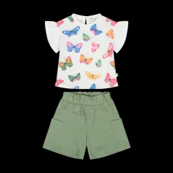 Completo con farfalle per bambina