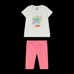 Completo con pantalone ciclista per neonata