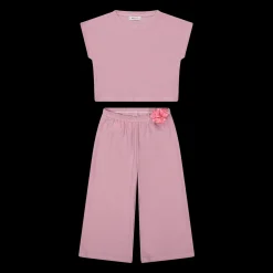 Completo elegante in jersey lurex bambina