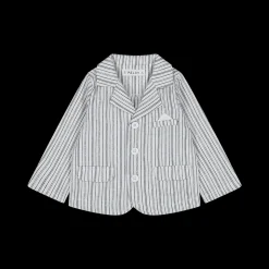 Giacca blazer in tessuto misto lino bambino