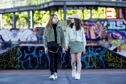 Leggings flare in costina per bambina