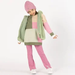 Leggings flare in costina per bambina
