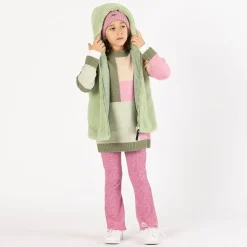 Leggings flare in costina per bambina