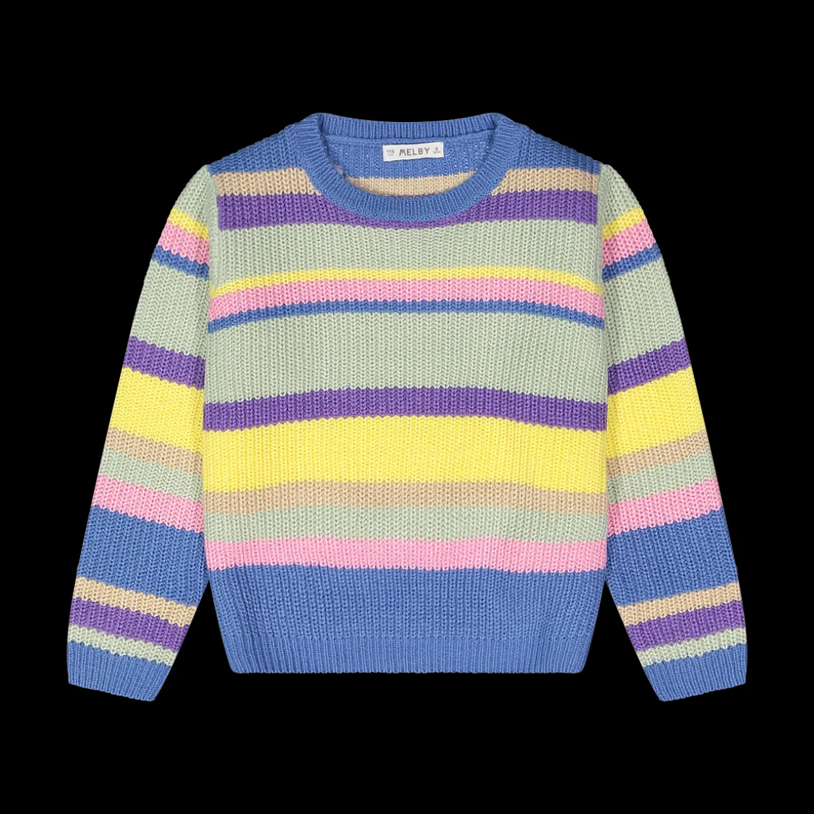 Maglia a righe in tricot per bambina