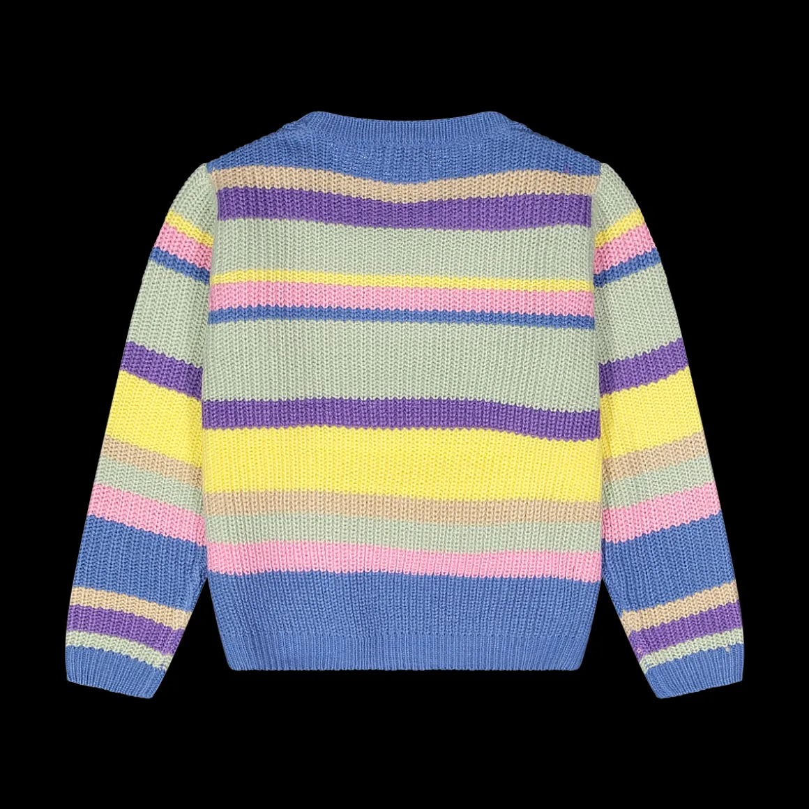 Maglia a righe in tricot per bambina