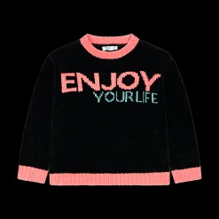 Maglia in ciniglia con scritta da bambina