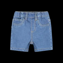 Pantalone corto in jeans elasticizzato per neonato