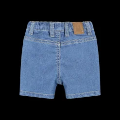 Pantalone corto in jeans elasticizzato per neonato