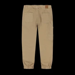 Pantalone in gabardina fiammata per bambino