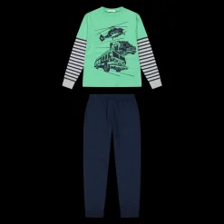 Pigiama con maniche a righe bambino 100% cotone