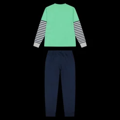 Pigiama con maniche a righe bambino 100% cotone